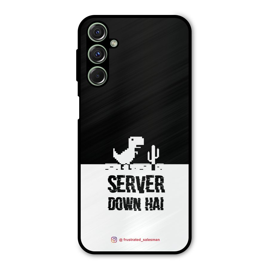 Server Down Hai Black Metal Back Case for Galaxy F34