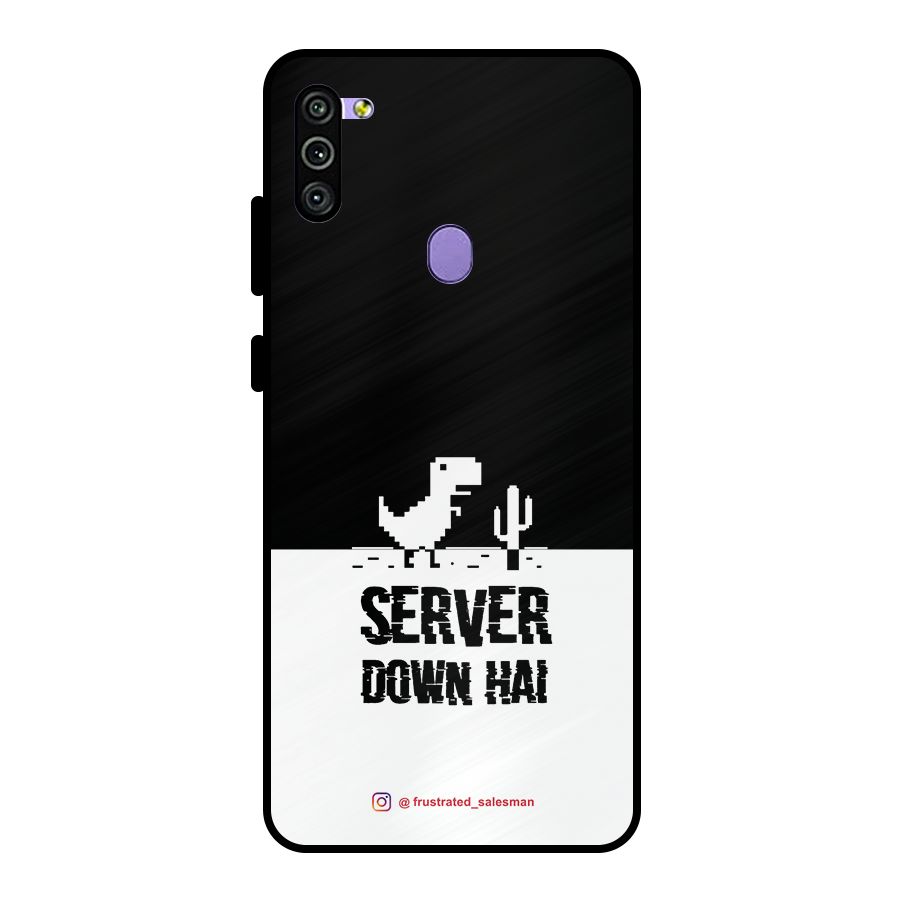 Server Down Hai Black Metal Back Case for Galaxy M11