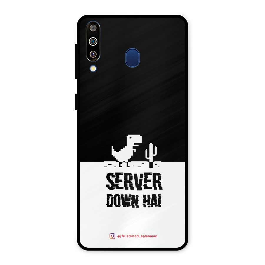 Server Down Hai Black Metal Back Case for Galaxy M30