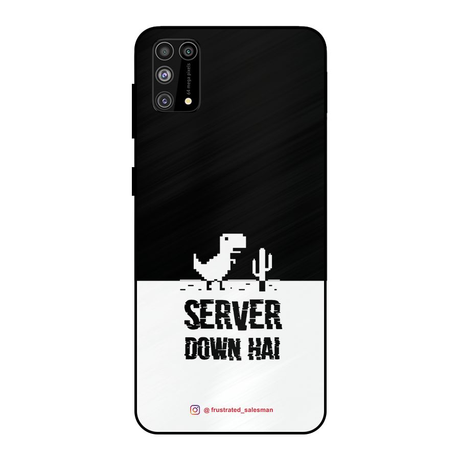 Server Down Hai Black Metal Back Case for Galaxy M31