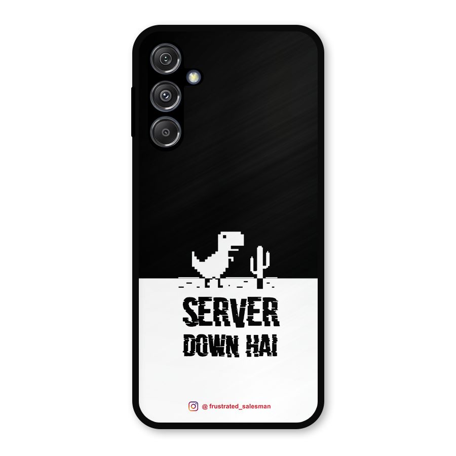 Server Down Hai Black Metal Back Case for Galaxy M34 5G