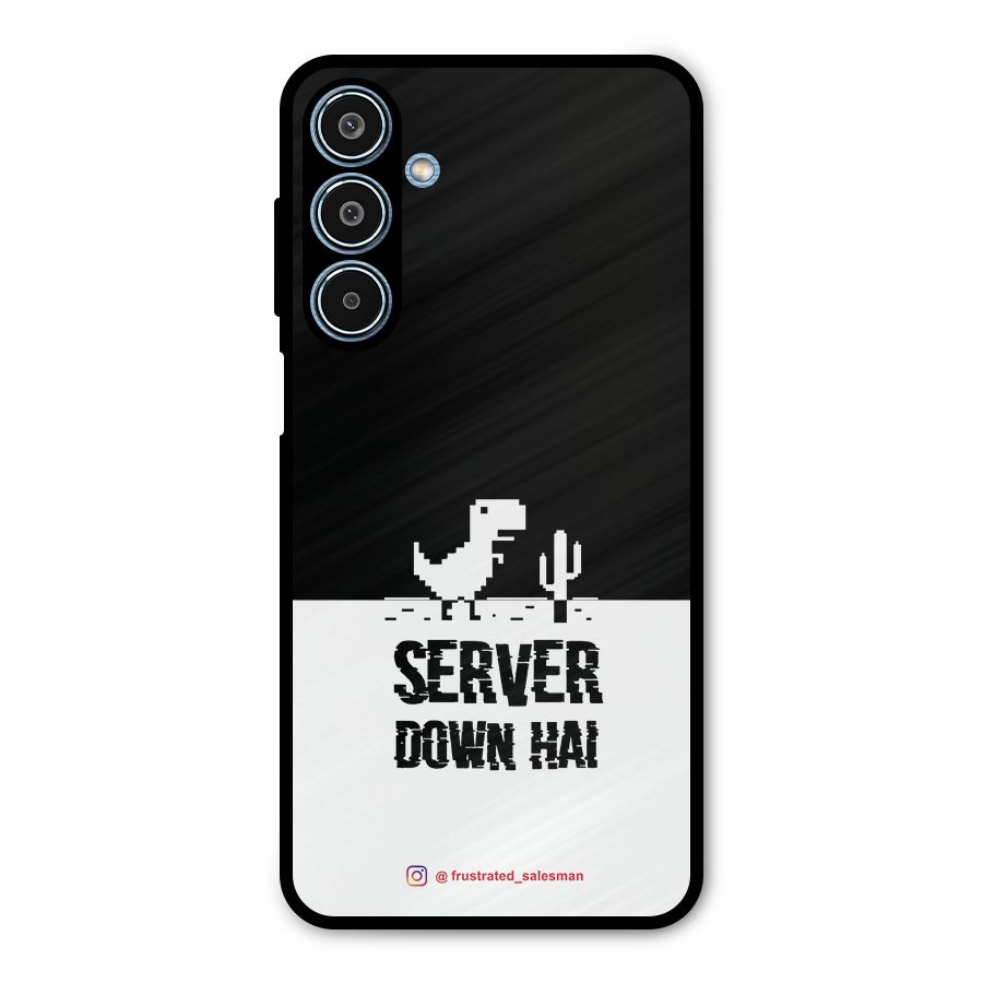 Server Down Hai Black Metal Back Case for Galaxy M35