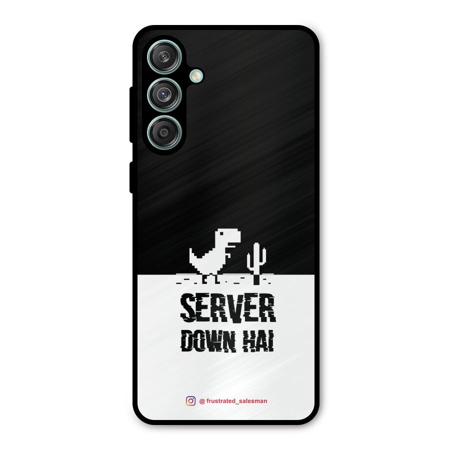 Server Down Hai Black Metal Back Case for Galaxy M55 5G