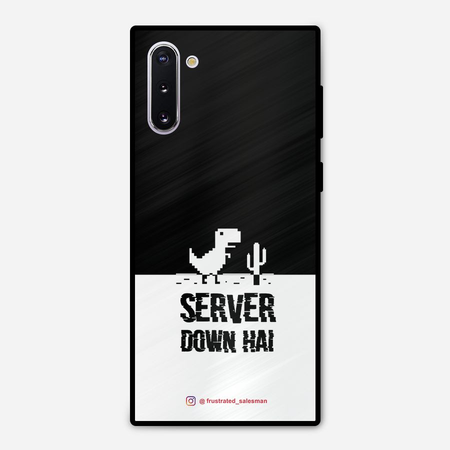 Server Down Hai Black Metal Back Case for Galaxy Note 10
