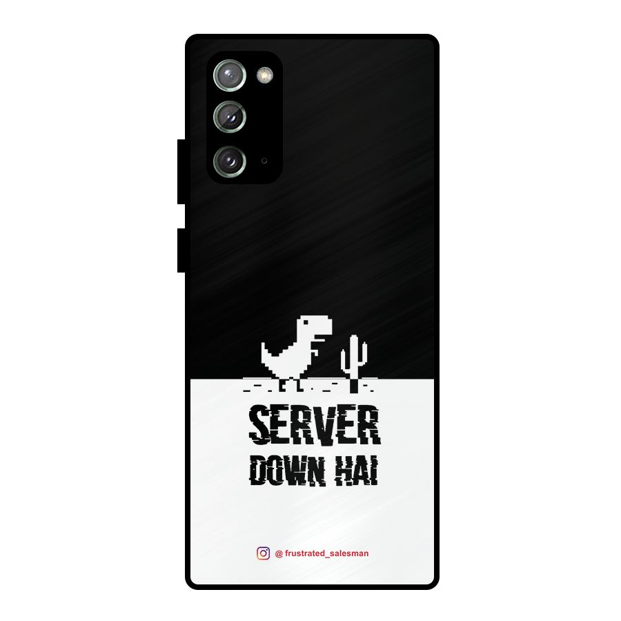 Server Down Hai Black Metal Back Case for Galaxy Note 20