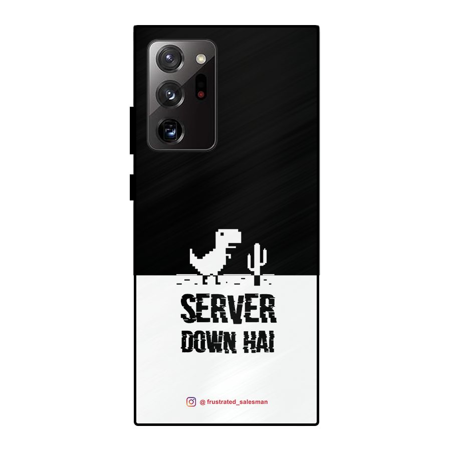 Server Down Hai Black Metal Back Case for Galaxy Note 20 Ultra