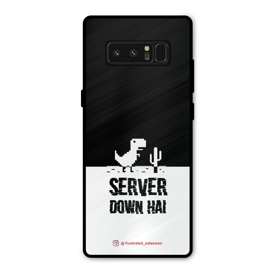 Server Down Hai Black Metal Back Case for Galaxy Note 8