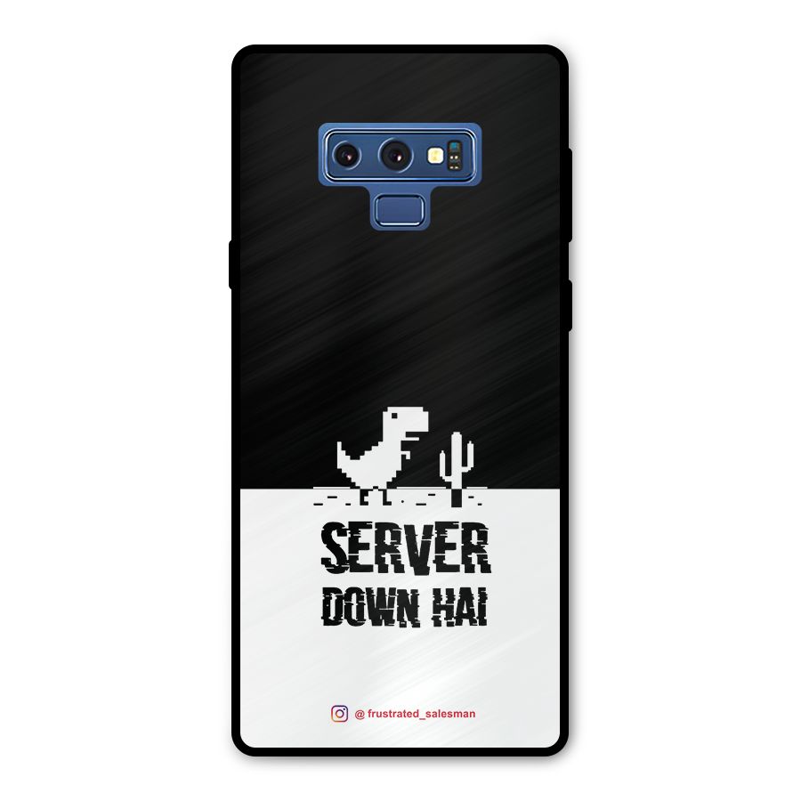 Server Down Hai Black Metal Back Case for Galaxy Note 9