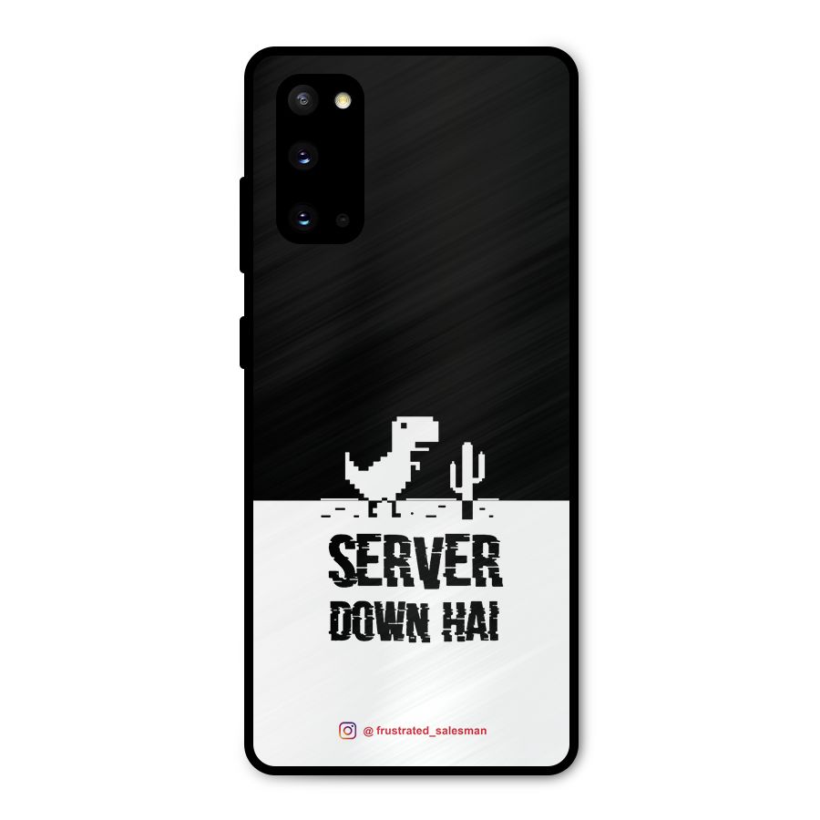 Server Down Hai Black Metal Back Case for Galaxy S20