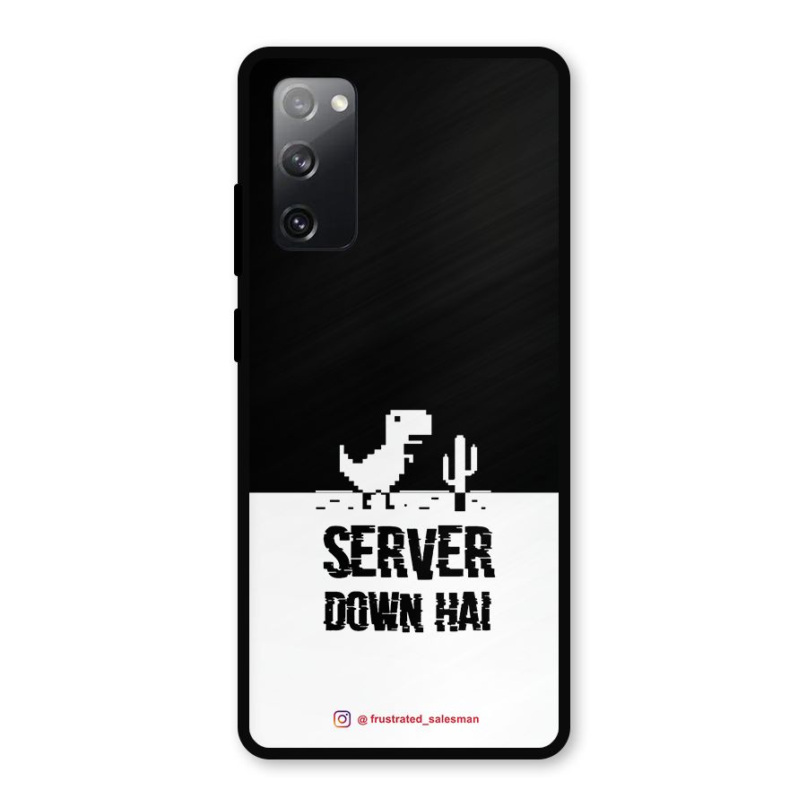 Server Down Hai Black Metal Back Case for Galaxy S20 FE 5G