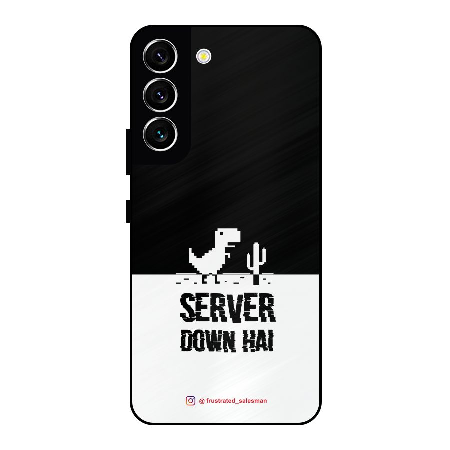 Server Down Hai Black Metal Back Case for Galaxy S22 5G