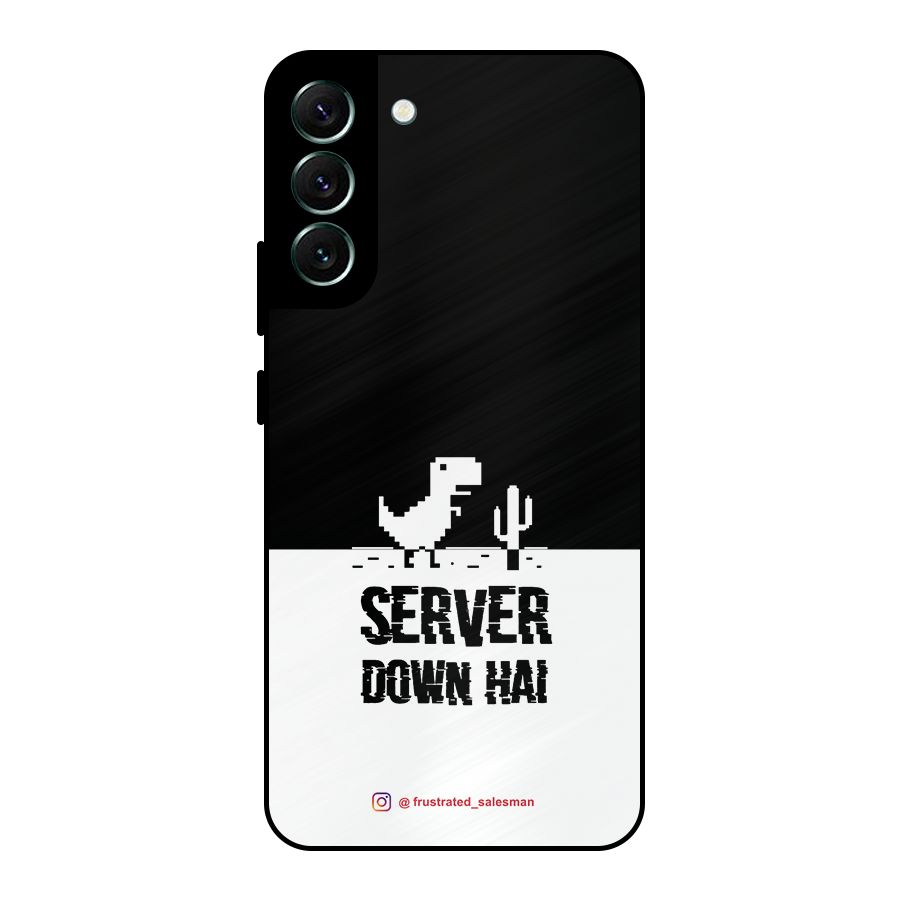 Server Down Hai Black Metal Back Case for Galaxy S22 Plus 5G