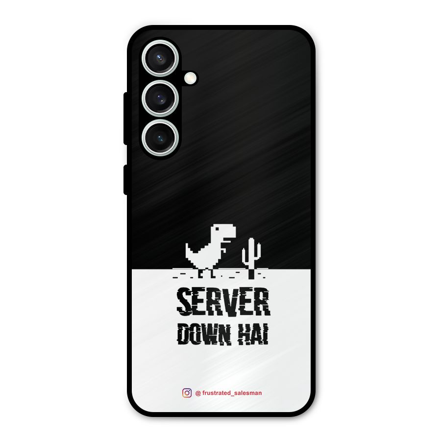 Server Down Hai Black Metal Back Case for Galaxy S23 FE