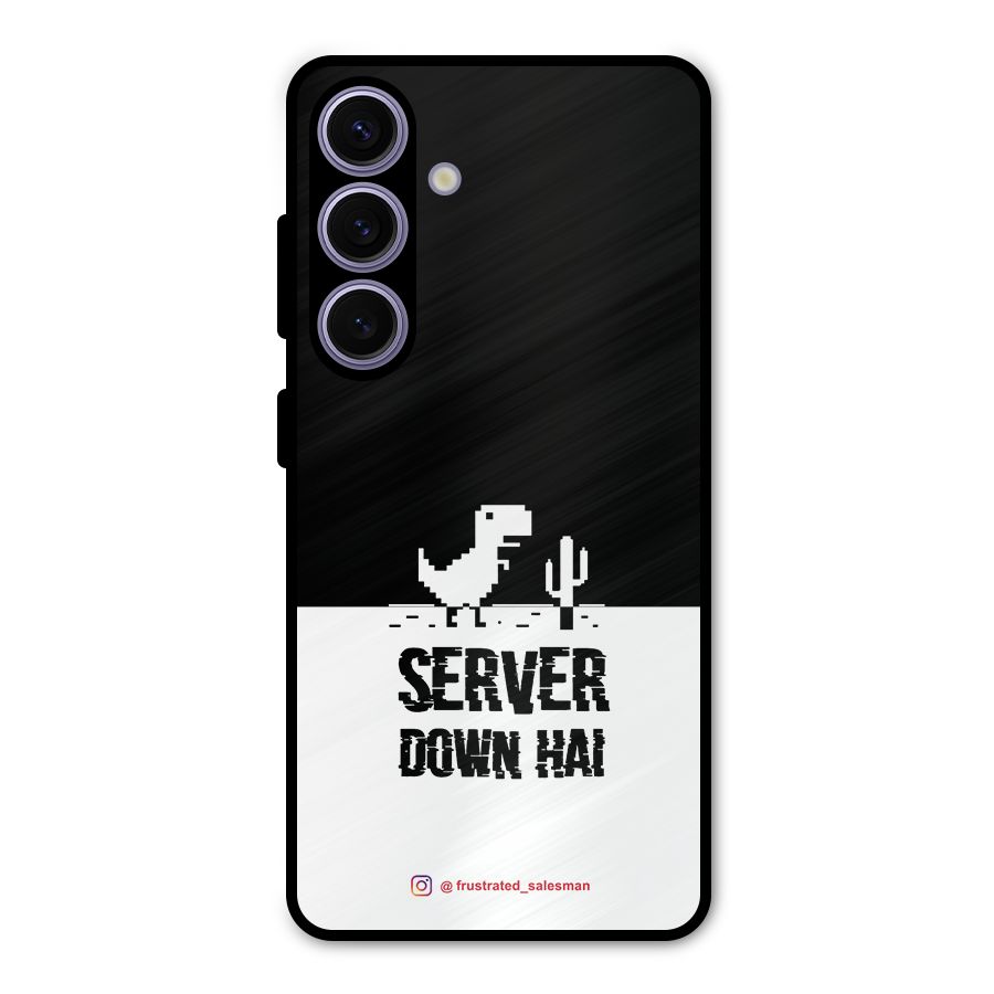 Server Down Hai Black Metal Back Case for Galaxy S24