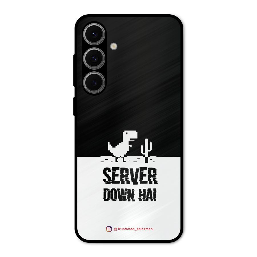 Server Down Hai Black Metal Back Case for Galaxy S24 FE
