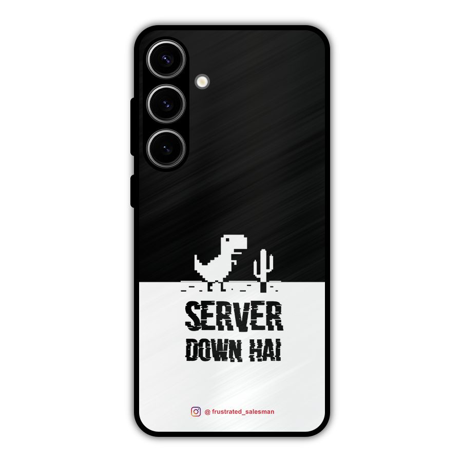 Server Down Hai Black Metal Back Case for Galaxy S24 Plus