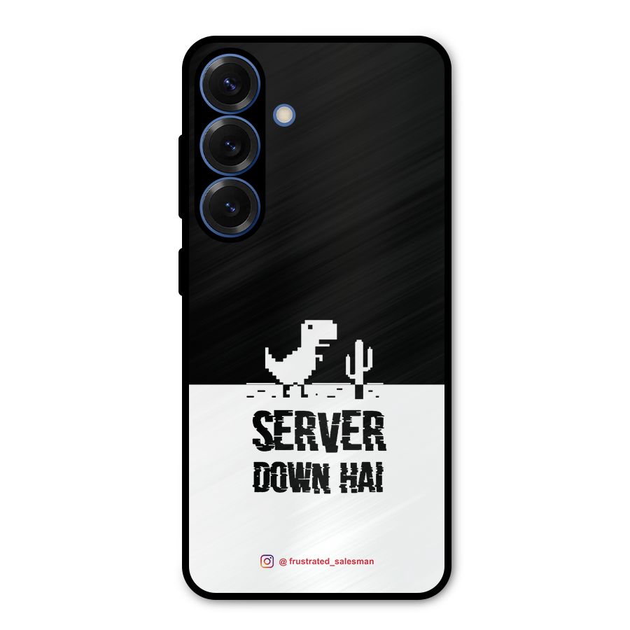 Server Down Hai Black Metal Back Case for Galaxy S25