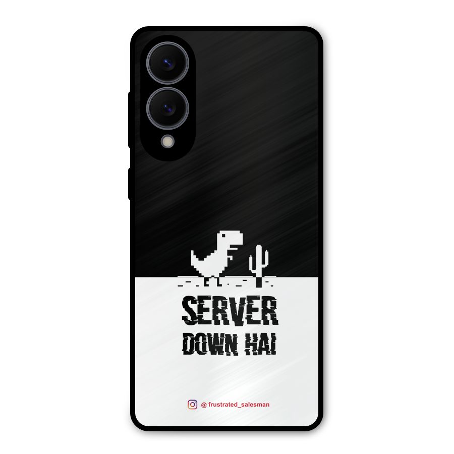 Server Down Hai Black Metal Back Case for Galaxy S25 Edge