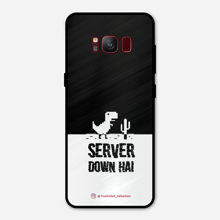 Server Down Hai Black Metal Back Case for Galaxy S8