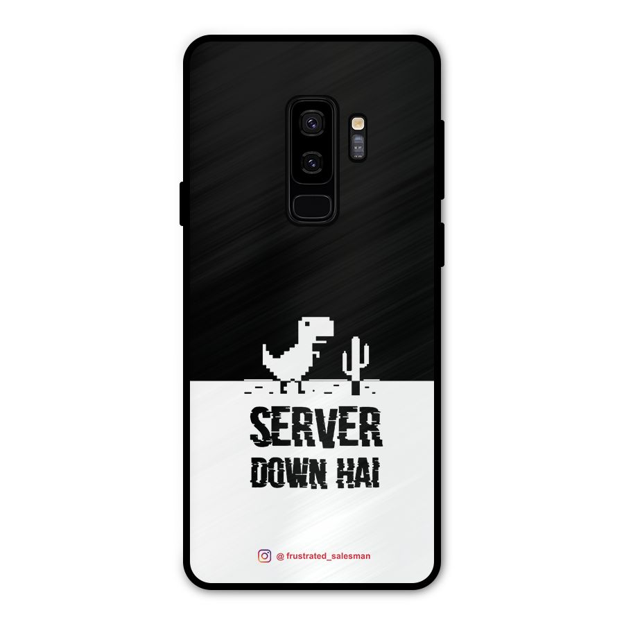 Server Down Hai Black Metal Back Case for Galaxy S9 Plus