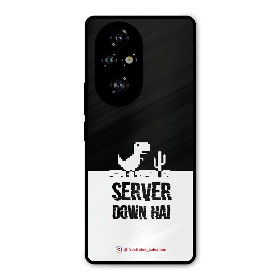 Server Down Hai Black Metal Back Case for Honor 200 Pro