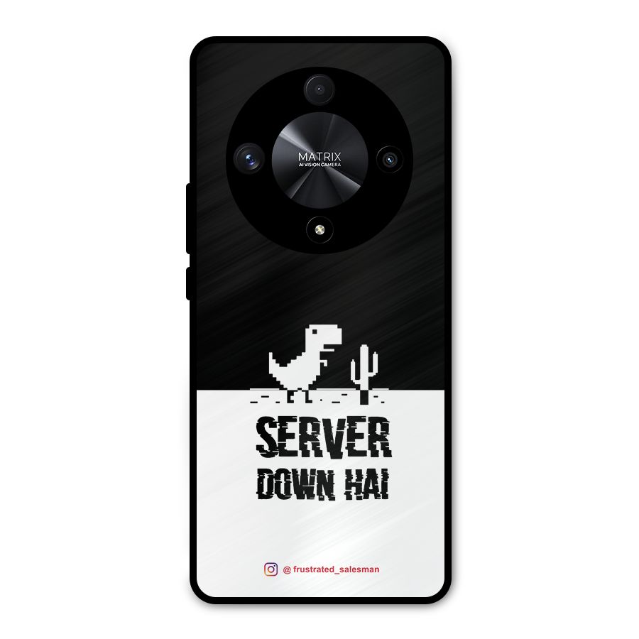 Server Down Hai Black Metal Back Case for Honor X9b