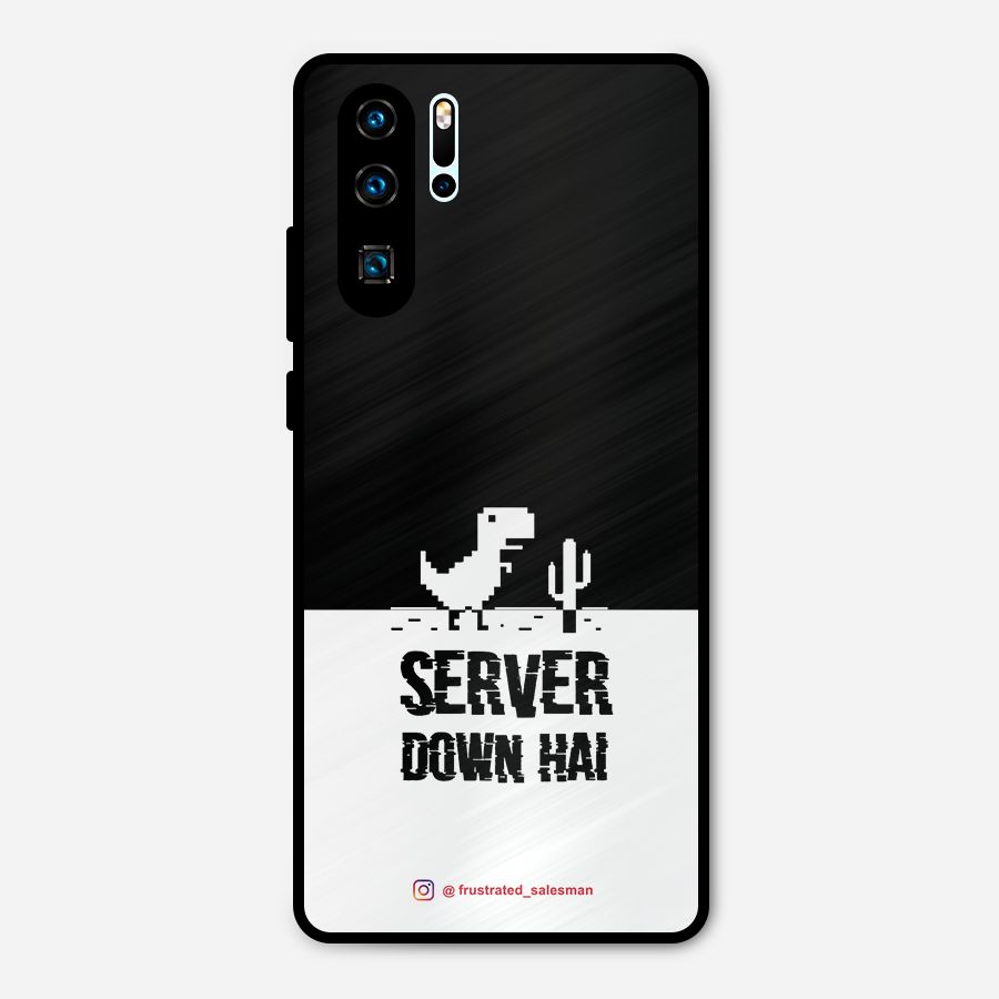 Server Down Hai Black Metal Back Case for Huawei P30 Pro