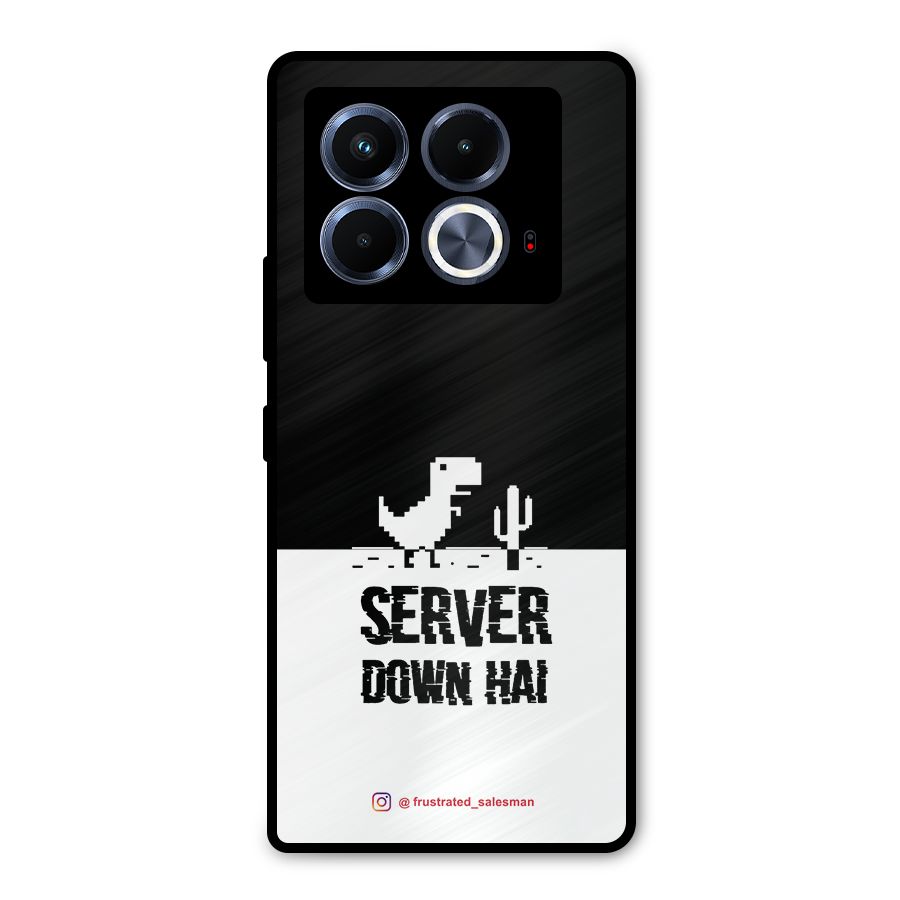 Server Down Hai Black Metal Back Case for Infinix Note 40 5G
