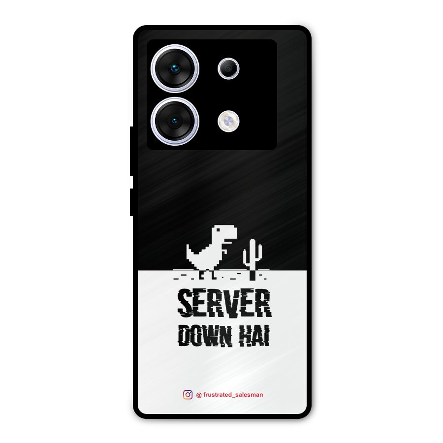 Server Down Hai Black Metal Back Case for Infinix Zero 30 5G