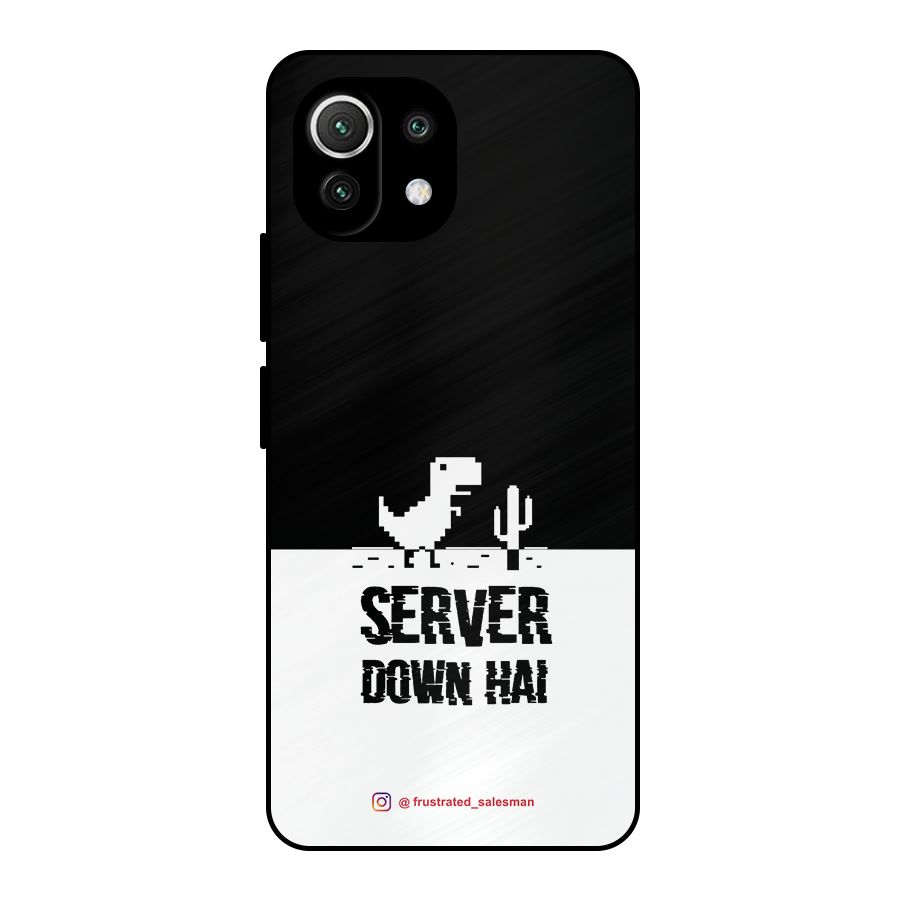 Server Down Hai Black Metal Back Case for Mi 11 Lite NE 5G