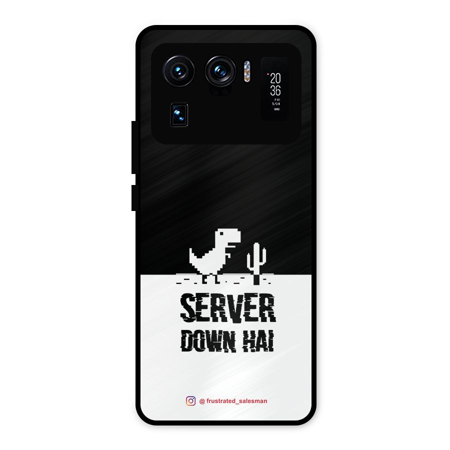 Server Down Hai Black Metal Back Case for Mi 11 Ultra