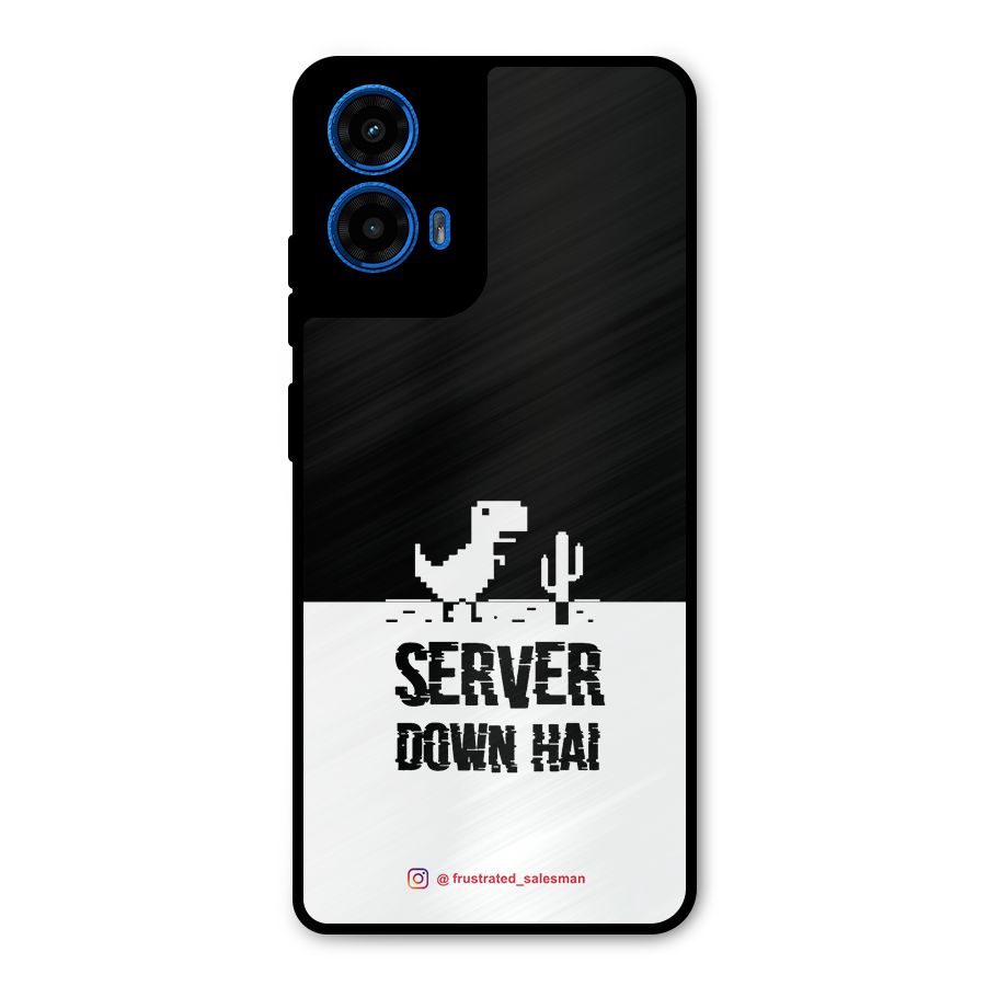 Server Down Hai Black Metal Back Case for Moto G45