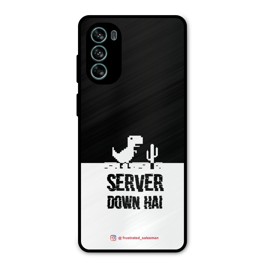 Server Down Hai Black Metal Back Case for Moto G62