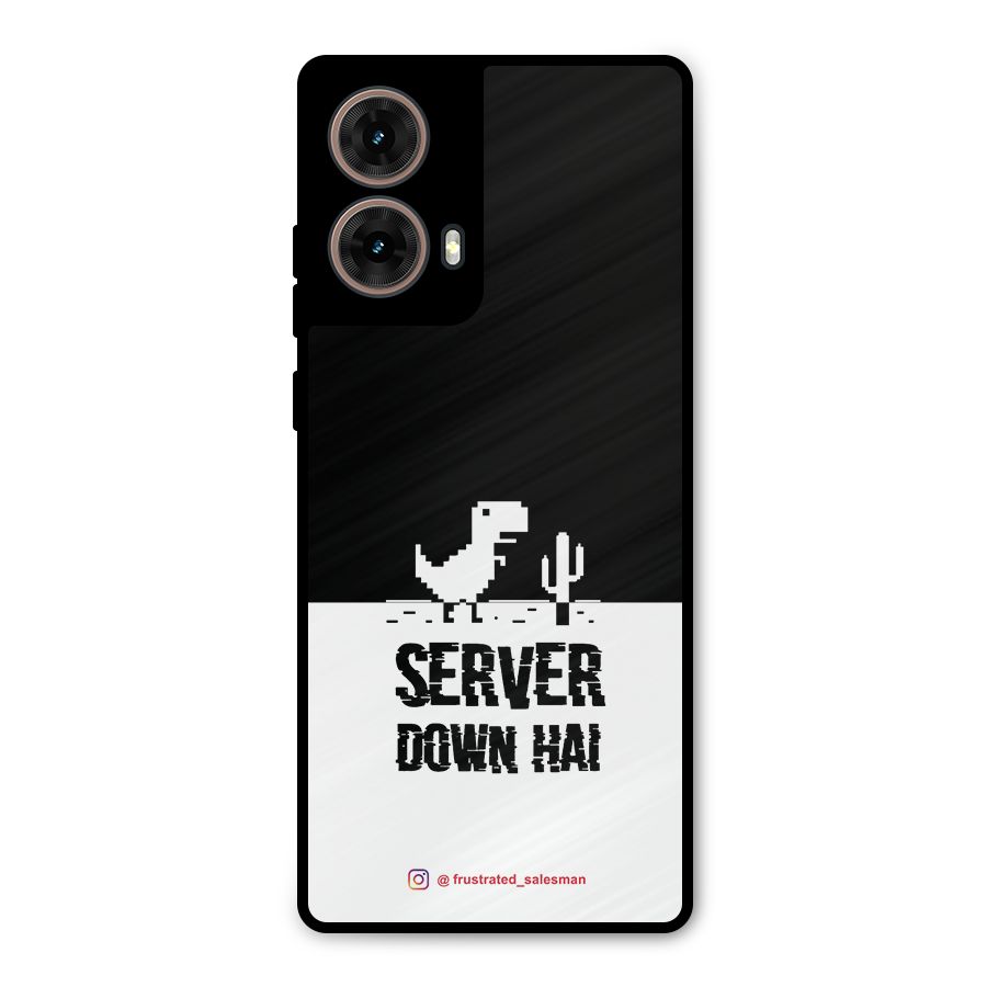 Server Down Hai Black Metal Back Case for Moto G85