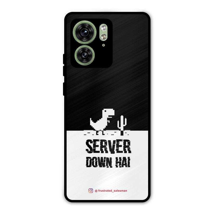 Server Down Hai Black Metal Back Case for Motorola Edge 40 5G