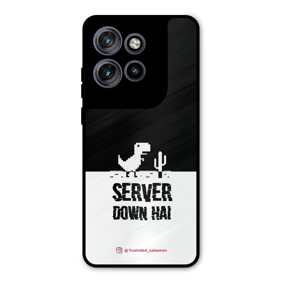 Server Down Hai Black Metal Back Case for Motorola Edge 50 Neo