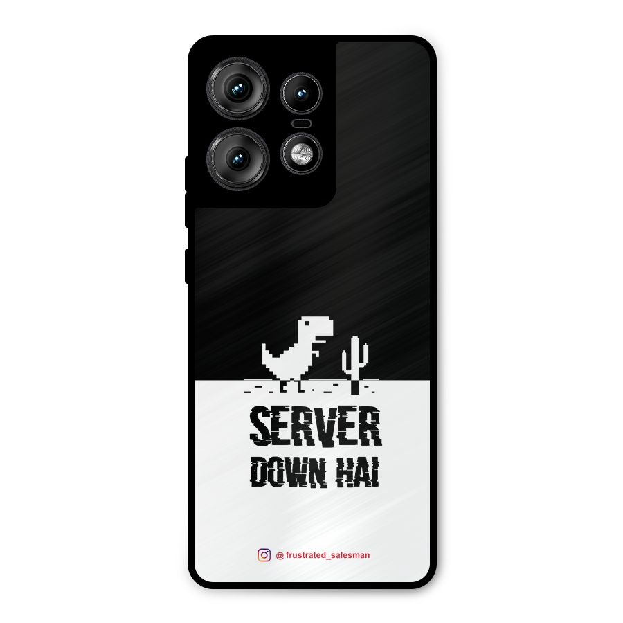 Server Down Hai Black Metal Back Case for Motorola Edge 50 Pro
