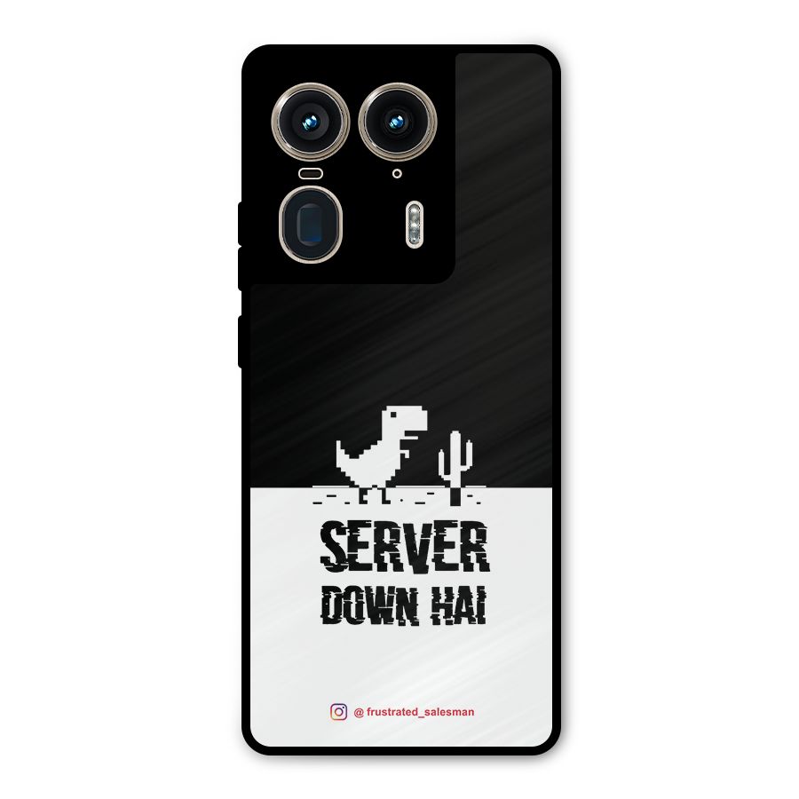 Server Down Hai Black Metal Back Case for Motorola Edge 50 Ultra