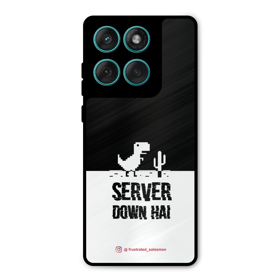 Server Down Hai Black Metal Back Case for Motorola Edge 60 Fusion