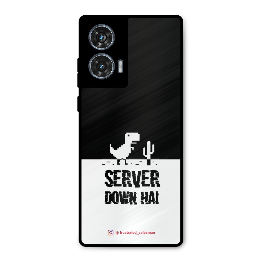 Server Down Hai Black Metal Back Case for Motorola G96