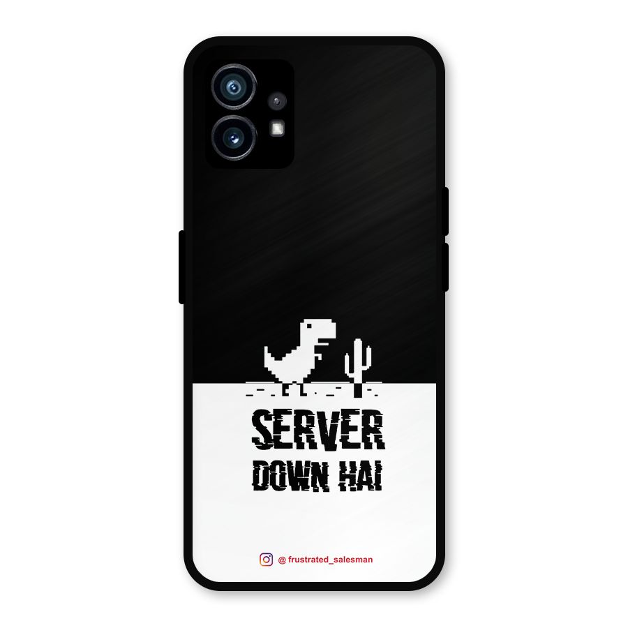 Server Down Hai Black Metal Back Case for Nothing Phone 1