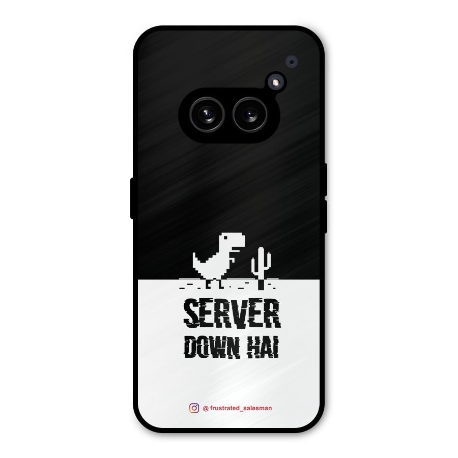 Server Down Hai Black Metal Back Case for Nothing Phone 2a Plus