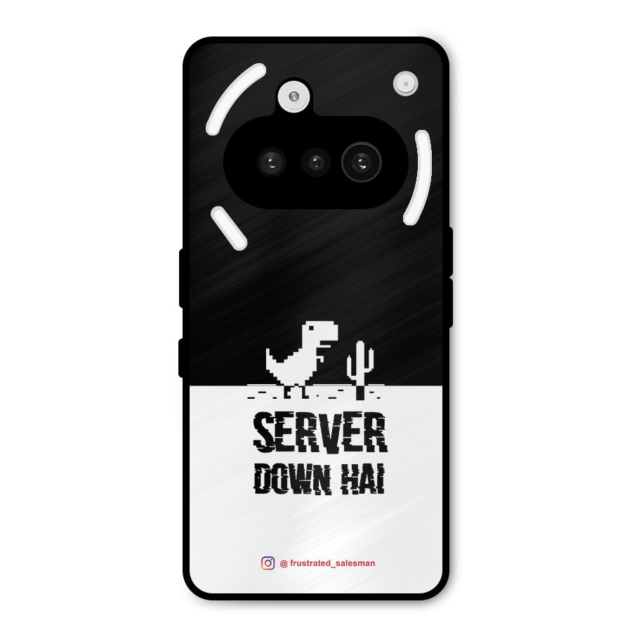 Server Down Hai Black Metal Back Case for Nothing Phone 3a
