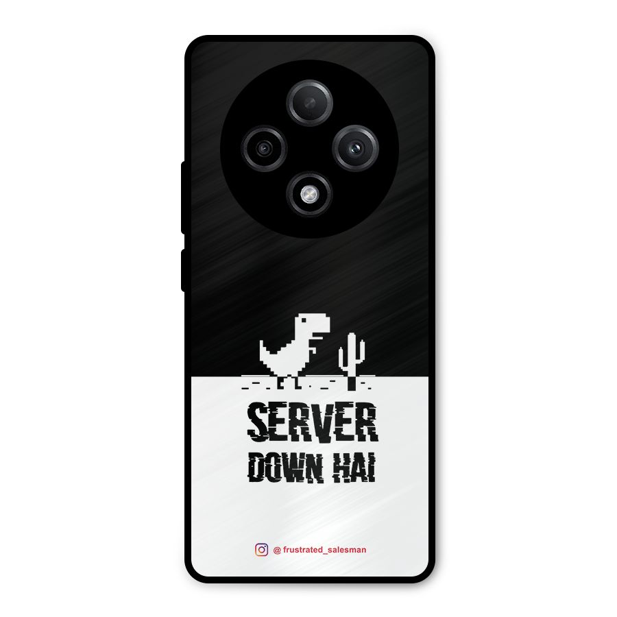 Server Down Hai Black Metal Back Case for Oppo F27 Pro Plus
