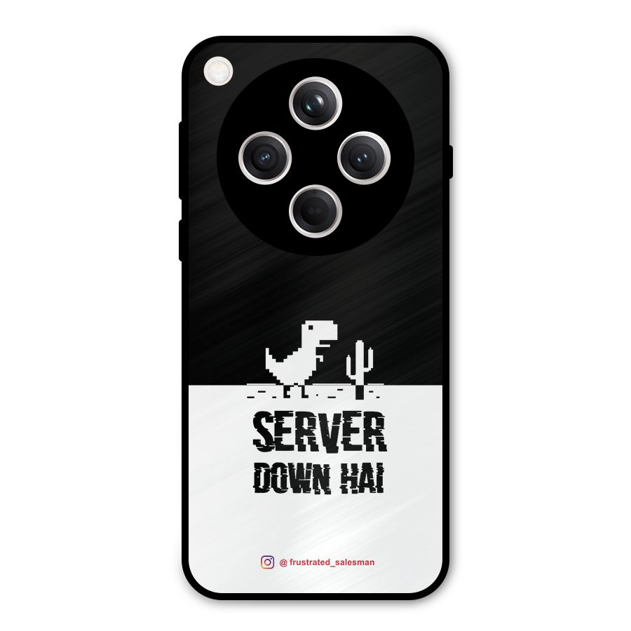 Server Down Hai Black Metal Back Case for Oppo Find X8