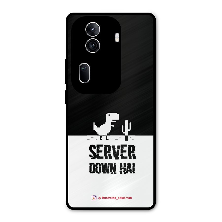 Server Down Hai Black Metal Back Case for Oppo Reno11 Pro 5G