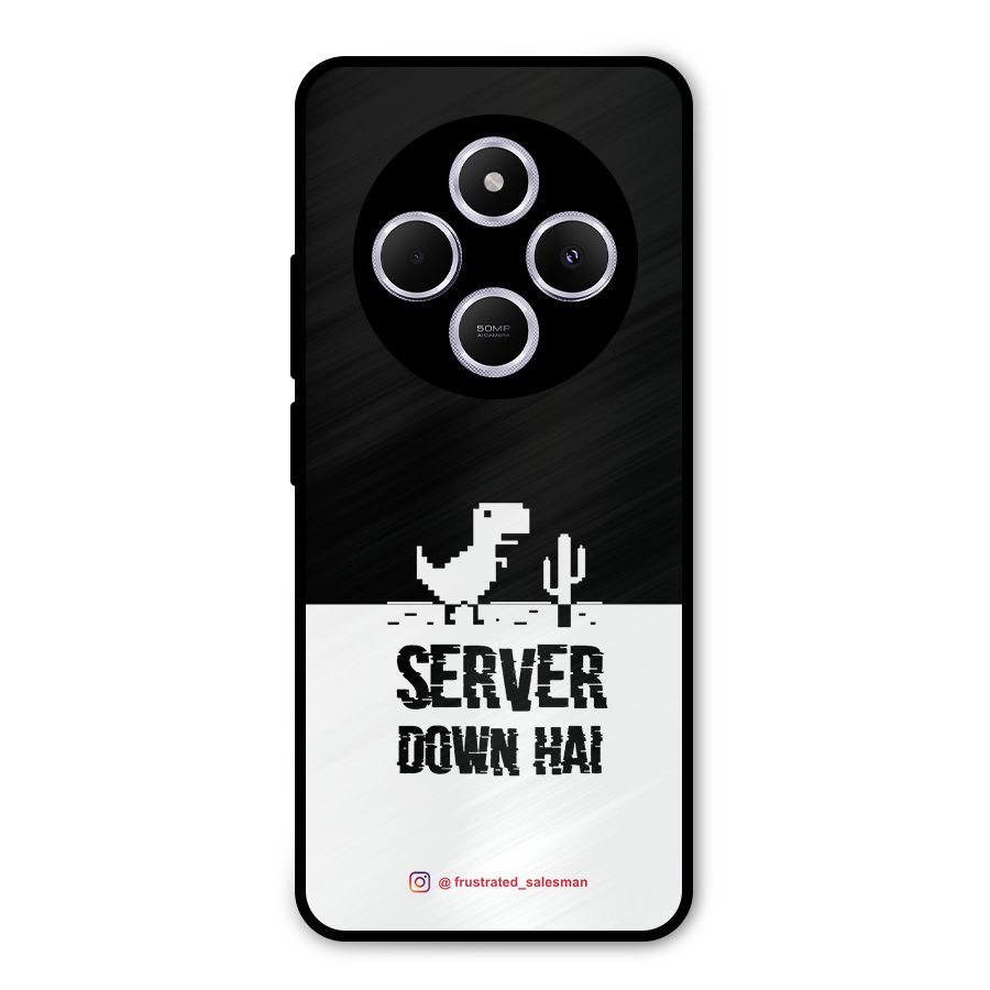 Server Down Hai Black Metal Back Case for Poco C75 5G
