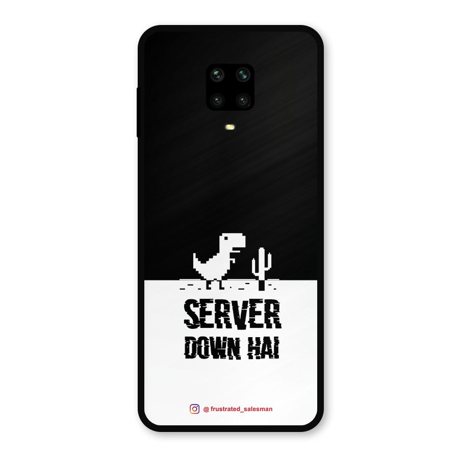 Server Down Hai Black Metal Back Case for Poco M2