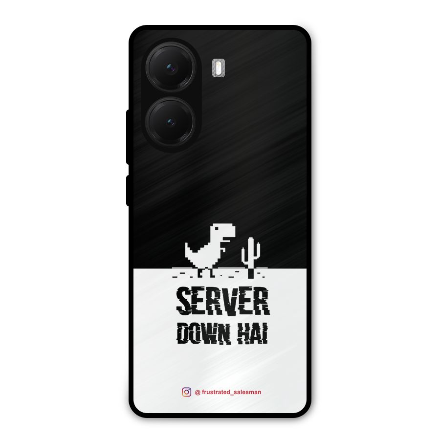 Server Down Hai Black Metal Back Case for Poco X7 Pro