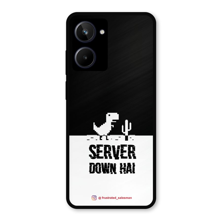 Server Down Hai Black Metal Back Case for Realme 10